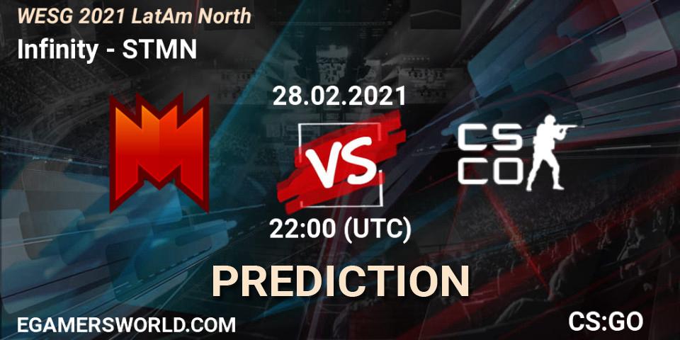 Pronóstico Infinity - STMN. 28.02.2021 at 21:30, Counter-Strike (CS2), WESG 2021 LatAm North