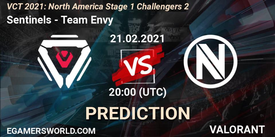 Pronóstico Sentinels - Team Envy. 21.02.2021 at 20:00, VALORANT, VCT 2021: North America Stage 1 Challengers 2