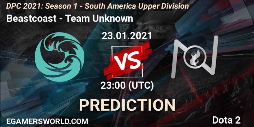 Pronóstico Beastcoast - Team Unknown. 23.01.2021 at 23:00, Dota 2, DPC 2021: Season 1 - South America Upper Division