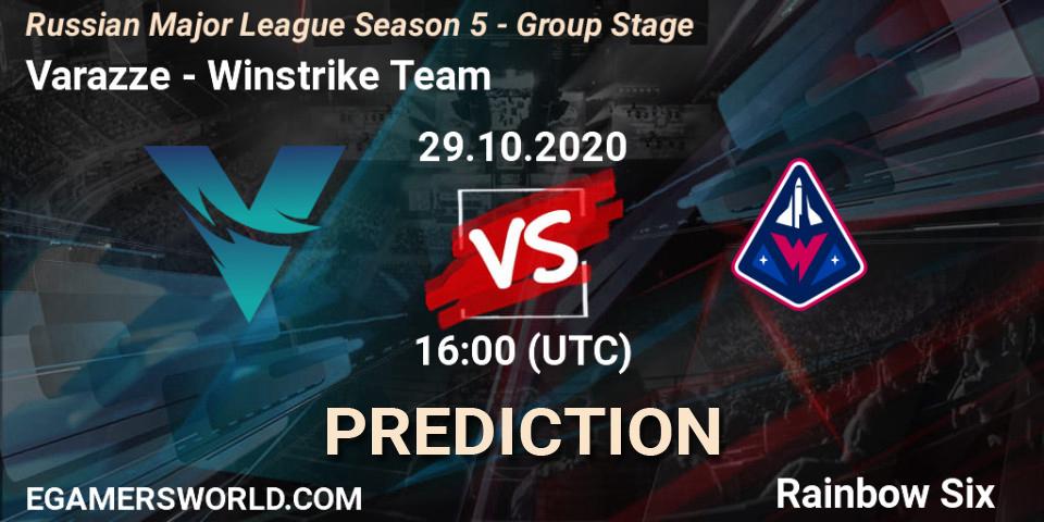 Pronóstico Varazze - Winstrike Team. 29.10.2020 at 16:00, Rainbow Six, Russian Major League Season 5 - Group Stage