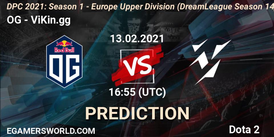 Pronóstico OG - ViKin.gg. 13.02.2021 at 16:56, Dota 2, DPC 2021: Season 1 - Europe Upper Division (DreamLeague Season 14)