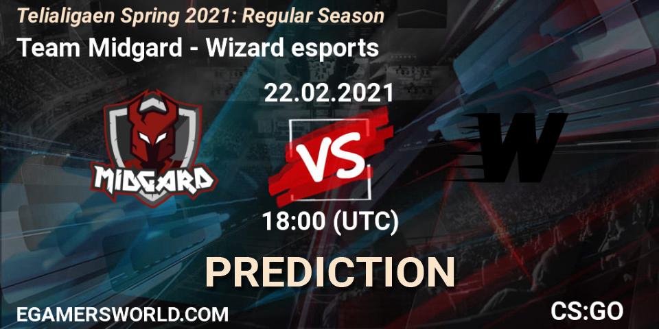 Pronóstico Team Midgard - Wizard esports. 22.02.2021 at 18:00, Counter-Strike (CS2), Telialigaen Spring 2021: Regular Season