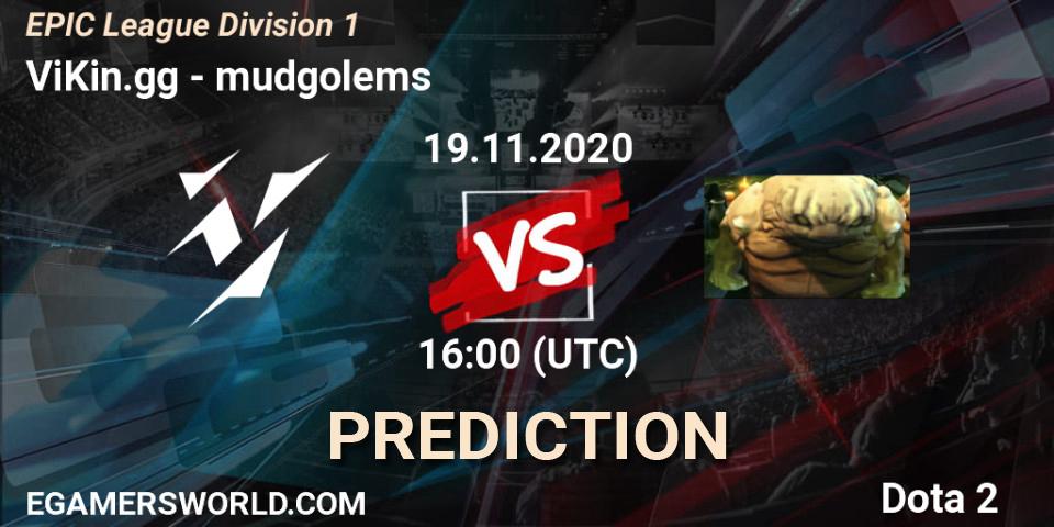 Pronóstico ViKin.gg - mudgolems. 19.11.2020 at 16:18, Dota 2, EPIC League Division 1