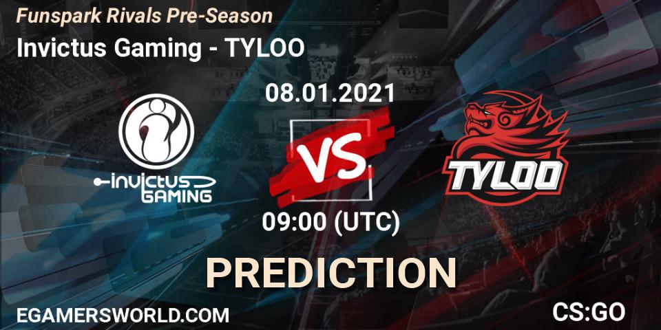 Pronóstico Invictus Gaming - TYLOO. 08.01.2021 at 09:00, Counter-Strike (CS2), Funspark Rivals Pre-Season