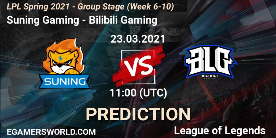 Pronóstico Suning Gaming - Bilibili Gaming. 23.03.21, LoL, LPL Spring 2021 - Group Stage (Week 6-10)