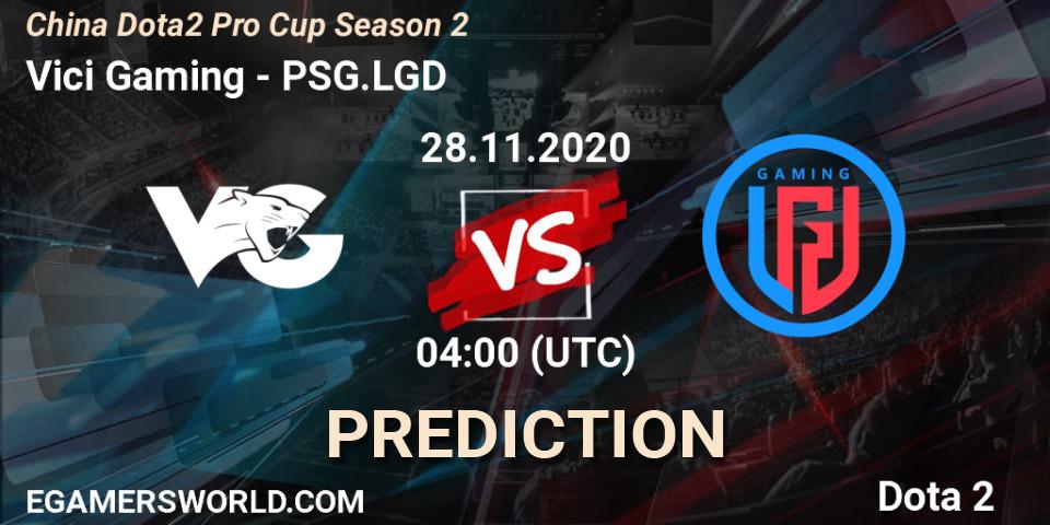 Pronóstico Vici Gaming - PSG.LGD. 28.11.2020 at 04:27, Dota 2, China Dota2 Pro Cup Season 2