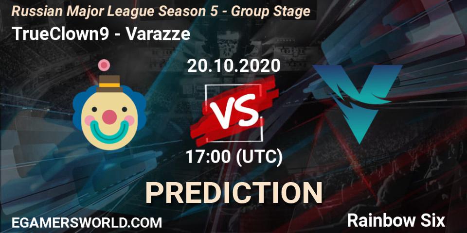 Pronóstico TrueClown9 - Varazze. 20.10.2020 at 17:00, Rainbow Six, Russian Major League Season 5 - Group Stage