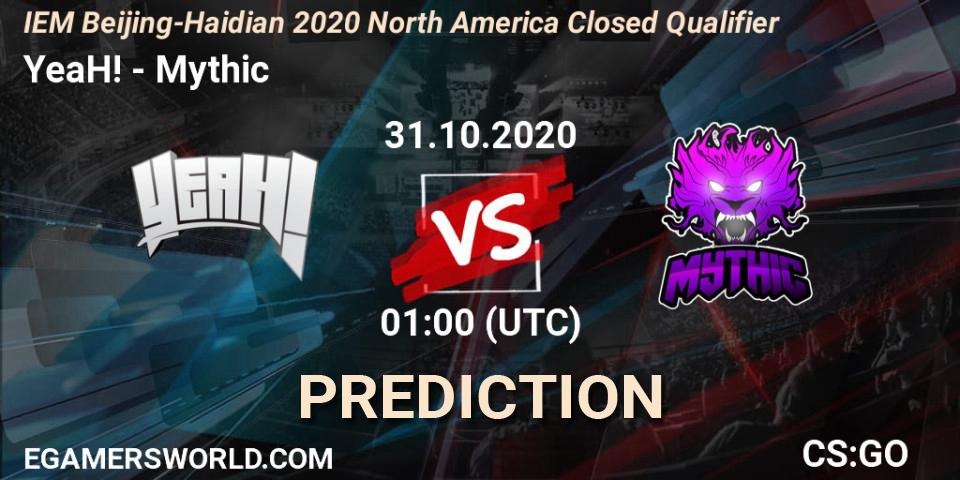 Pronóstico YeaH! - Mythic. 31.10.2020 at 01:00, Counter-Strike (CS2), IEM Beijing-Haidian 2020 North America Closed Qualifier