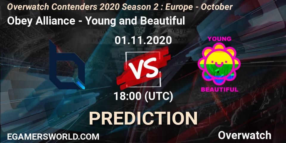 Pronóstico Obey Alliance - Young and Beautiful. 01.11.2020 at 19:00, Overwatch, Overwatch Contenders 2020 Season 2: Europe - October