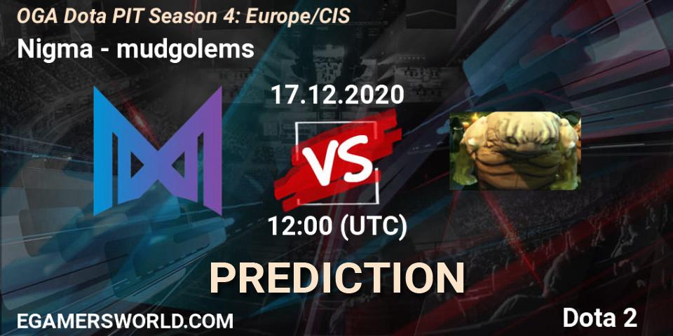 Pronóstico Nigma - mudgolems. 17.12.2020 at 11:59, Dota 2, OGA Dota PIT Season 4: Europe/CIS
