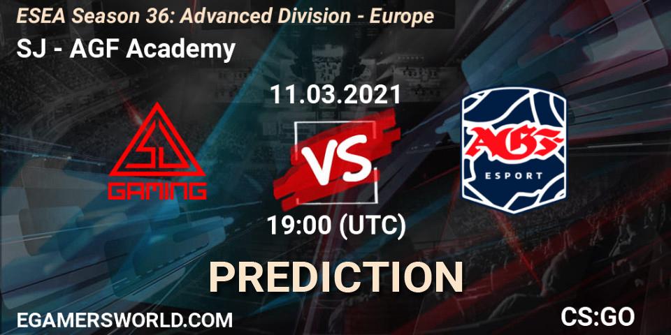 Pronóstico SJ - AGF Academy. 11.03.2021 at 19:00, Counter-Strike (CS2), ESEA Season 36: Europe - Advanced Division