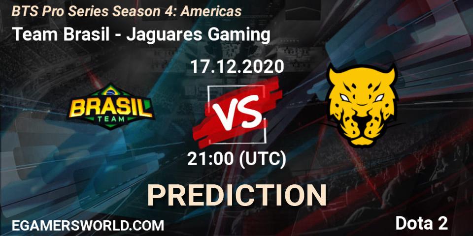 Pronóstico Team Brasil - Jaguares Gaming. 17.12.2020 at 21:00, Dota 2, BTS Pro Series Season 4: Americas