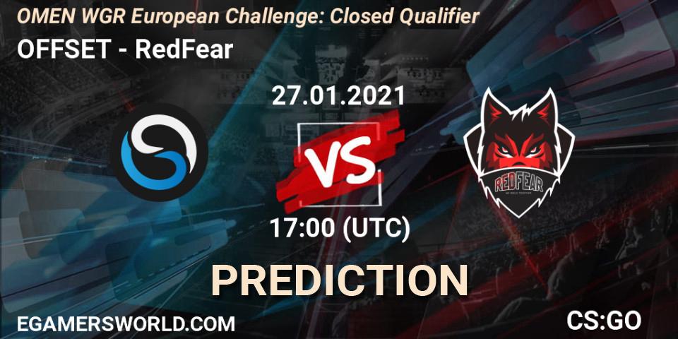 Pronóstico OFFSET - RedFear. 27.01.2021 at 17:00, Counter-Strike (CS2), OMEN WGR European Challenge: Closed Qualifier