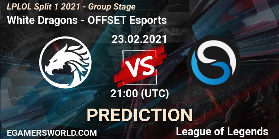 Pronóstico White Dragons - OFFSET Esports. 23.02.2021 at 21:00, LoL, LPLOL Split 1 2021 - Group Stage