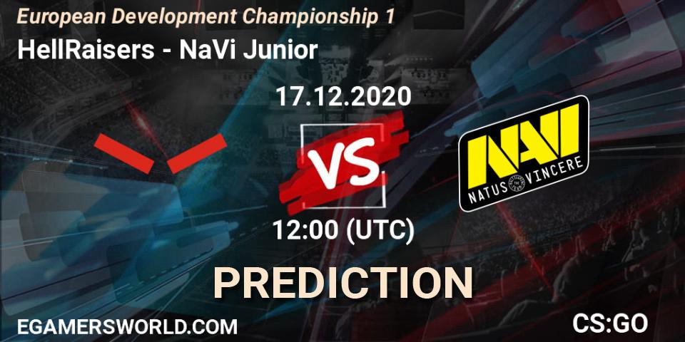 Pronóstico HellRaisers - NaVi Junior. 17.12.2020 at 12:00, Counter-Strike (CS2), European Development Championship 1