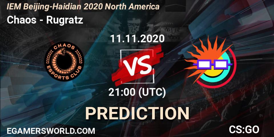 Pronóstico Chaos - Rugratz. 11.11.20, CS2 (CS:GO), IEM Beijing-Haidian 2020 North America