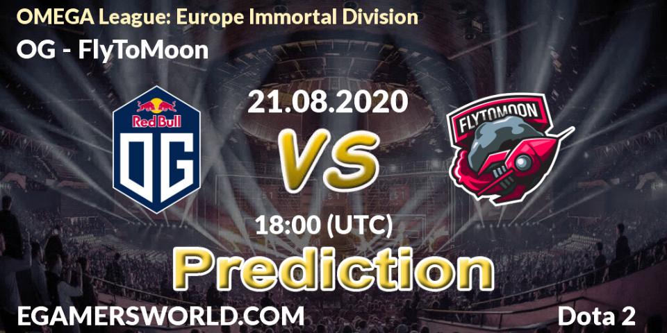Pronóstico OG - FlyToMoon. 21.08.2020 at 19:03, Dota 2, OMEGA League: Europe Immortal Division