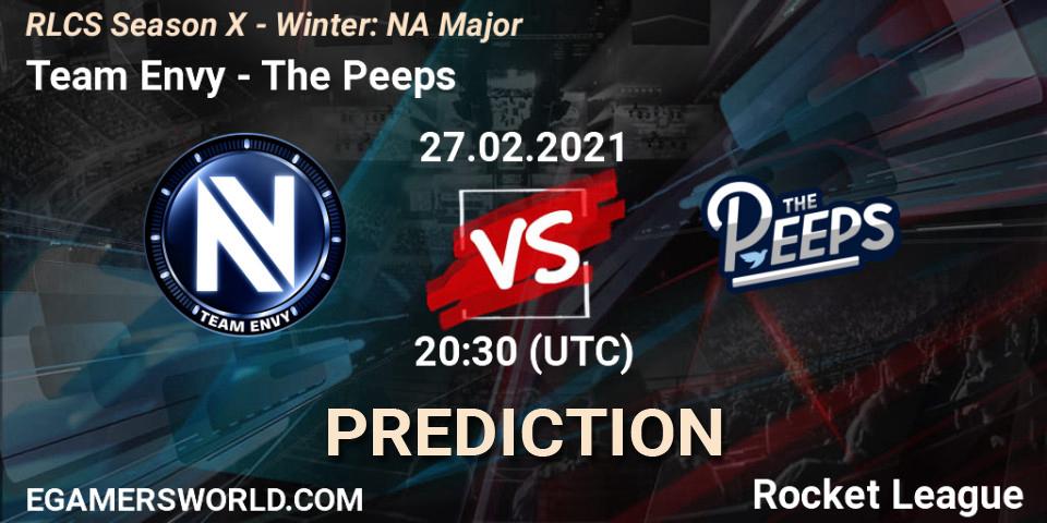 Pronóstico Team Envy - The Peeps. 27.02.21, Rocket League, RLCS Season X - Winter: NA Major