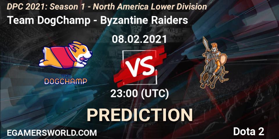 Pronóstico Team DogChamp - Byzantine Raiders. 08.02.2021 at 23:05, Dota 2, DPC 2021: Season 1 - North America Lower Division