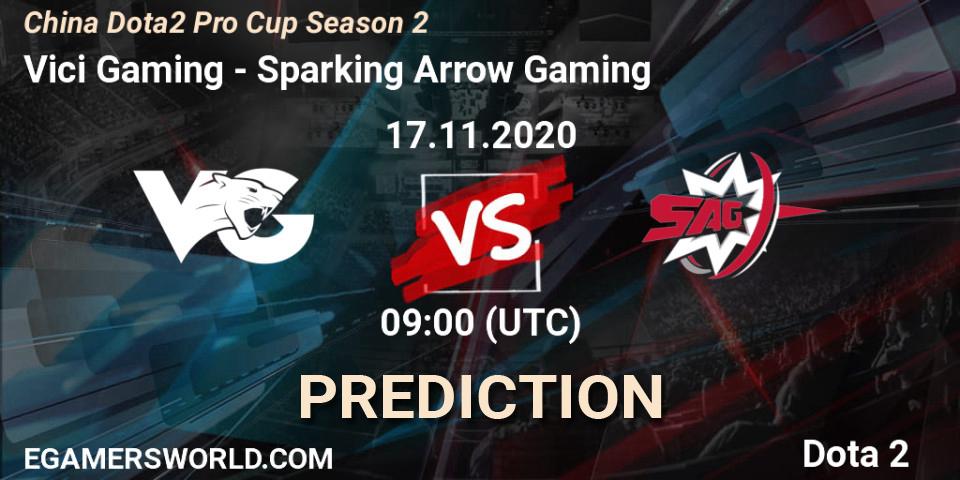 Pronóstico Vici Gaming - Sparking Arrow Gaming. 17.11.2020 at 08:54, Dota 2, China Dota2 Pro Cup Season 2