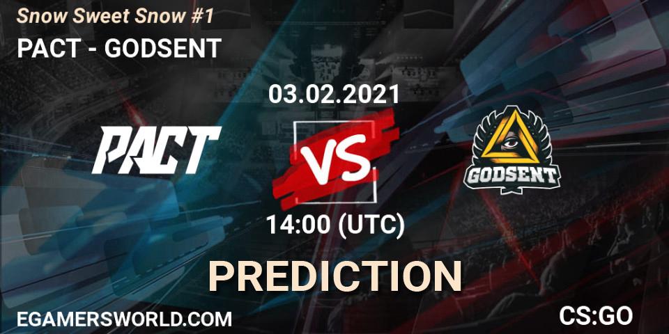 Pronóstico PACT - GODSENT. 03.02.2021 at 14:25, Counter-Strike (CS2), Snow Sweet Snow #1