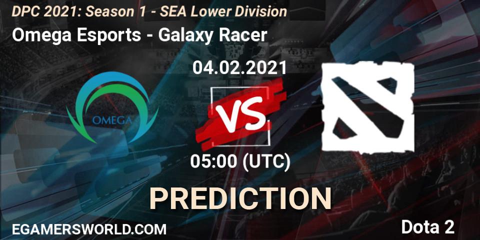 Pronóstico Omega Esports - Galaxy Racer. 04.02.2021 at 05:03, Dota 2, DPC 2021: Season 1 - SEA Lower Division
