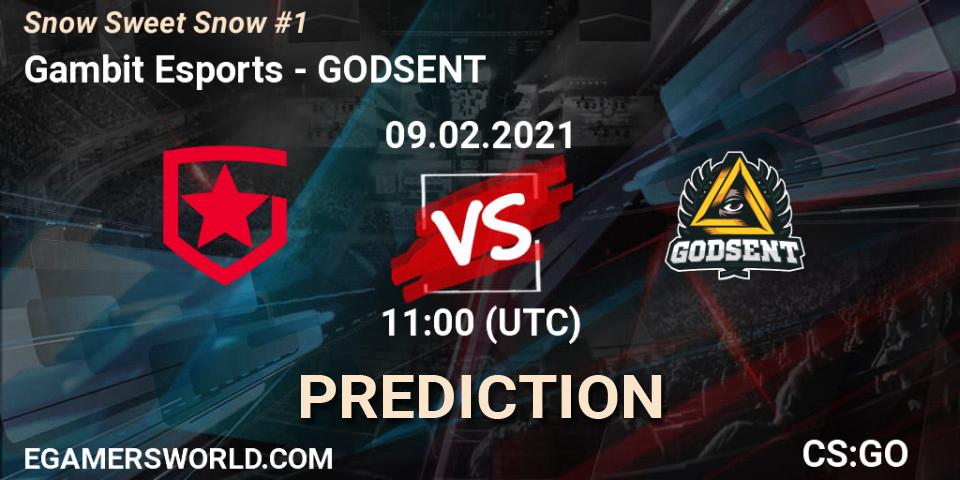 Pronóstico Gambit Esports - GODSENT. 09.02.21, CS2 (CS:GO), Snow Sweet Snow #1