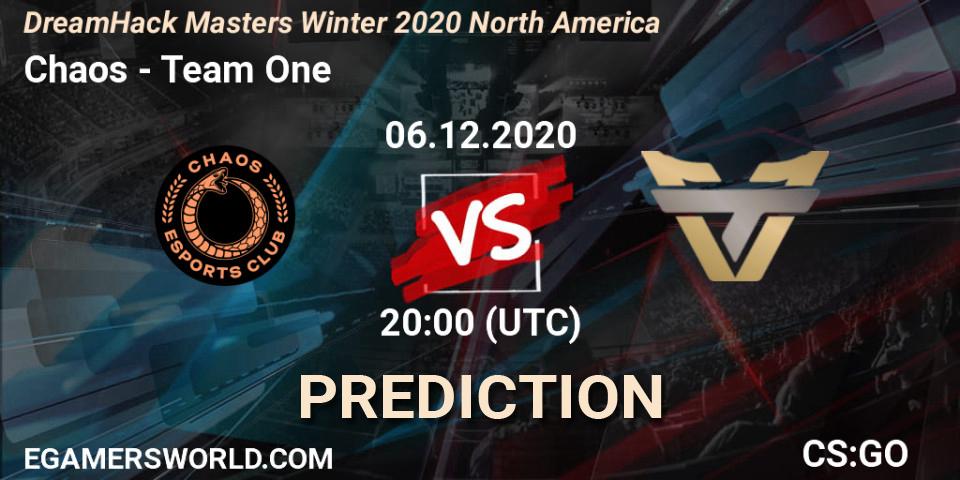 Pronóstico Chaos - Team One. 06.12.20, CS2 (CS:GO), DreamHack Masters Winter 2020 North America