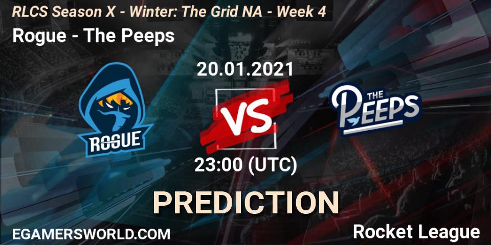 Pronóstico Rogue - The Peeps. 20.01.2021 at 23:00, Rocket League, RLCS Season X - Winter: The Grid NA - Week 4