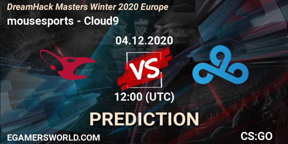 Pronóstico mousesports - Cloud9. 04.12.20, CS2 (CS:GO), DreamHack Masters Winter 2020 Europe