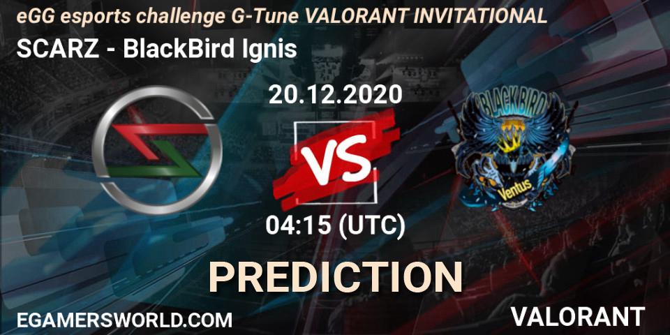 Pronóstico SCARZ - BlackBird Ignis. 20.12.2020 at 04:15, VALORANT, eGG esports challenge G-Tune VALORANT INVITATIONAL
