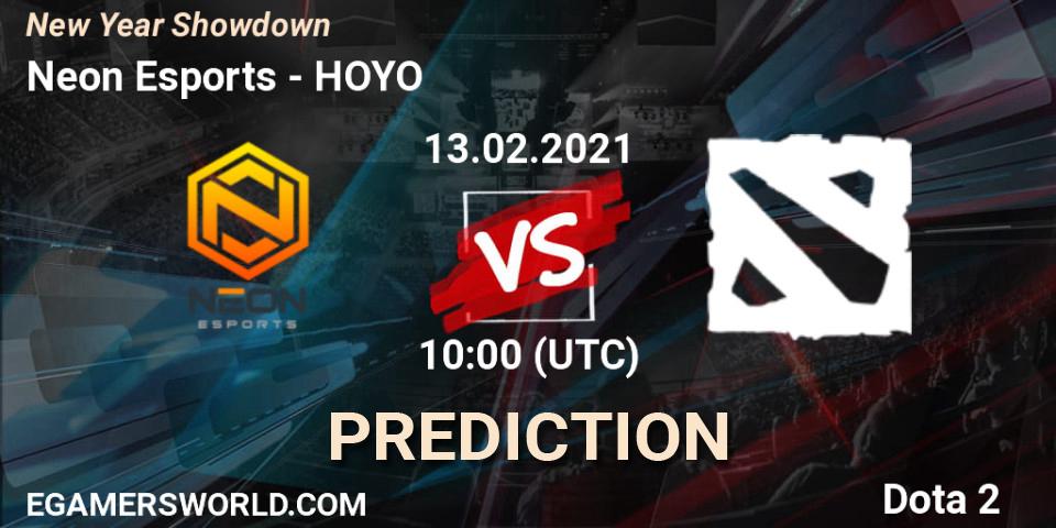 Pronóstico Neon Esports - HOYO. 13.02.2021 at 10:04, Dota 2, New Year Showdown