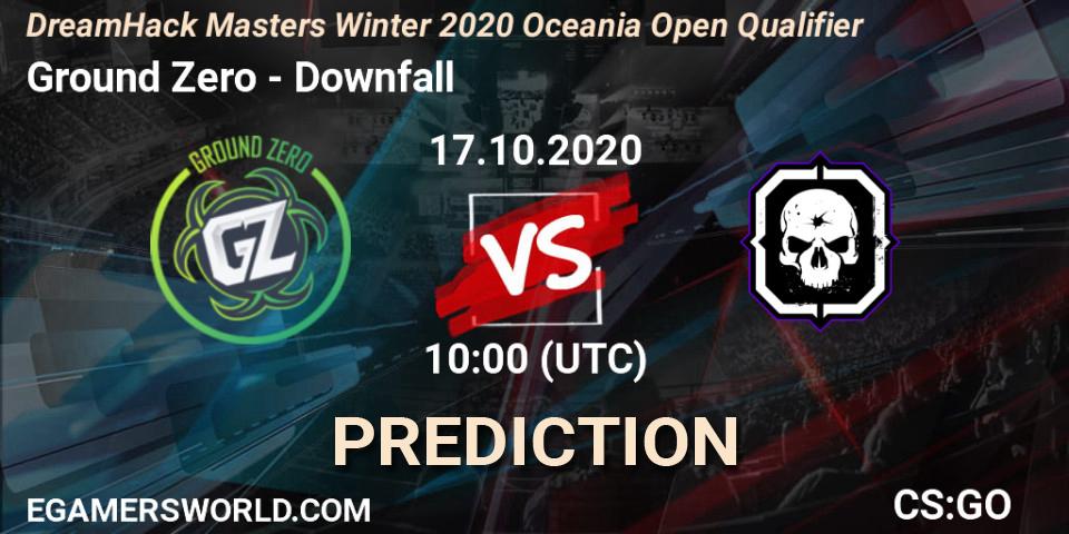 Pronóstico Ground Zero - Downfall. 17.10.2020 at 10:00, Counter-Strike (CS2), DreamHack Masters Winter 2020 Oceania Open Qualifier