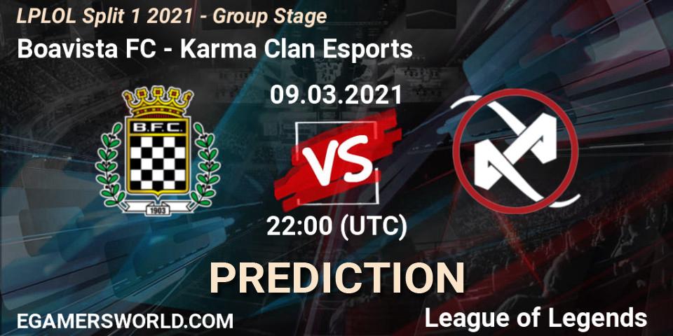 Pronóstico Boavista FC - Karma Clan Esports. 09.03.2021 at 22:00, LoL, LPLOL Split 1 2021 - Group Stage