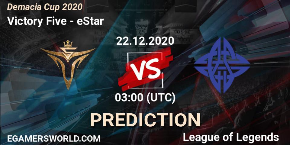 Pronóstico Victory Five - eStar. 22.12.2020 at 03:00, LoL, Demacia Cup 2020