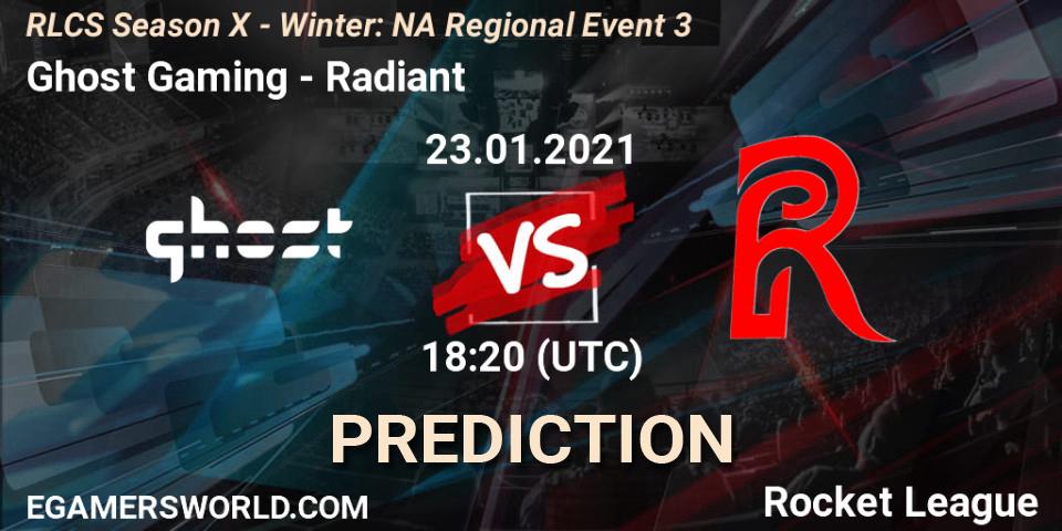 Pronóstico Ghost Gaming - Radiant. 23.01.2021 at 19:20, Rocket League, RLCS Season X - Winter: NA Regional Event 3
