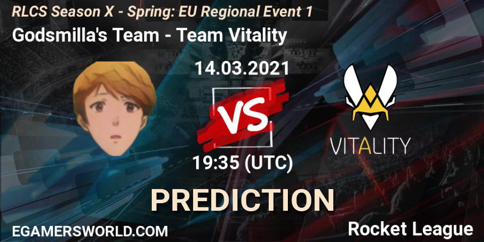 Pronóstico Godsmilla's Team - Team Vitality. 14.03.2021 at 19:35, Rocket League, RLCS Season X - Spring: EU Regional Event 1