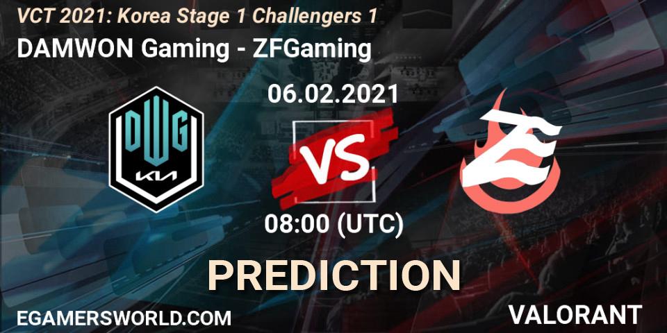 Pronóstico DAMWON Gaming - ZFGaming. 06.02.2021 at 08:00, VALORANT, VCT 2021: Korea Stage 1 Challengers 1