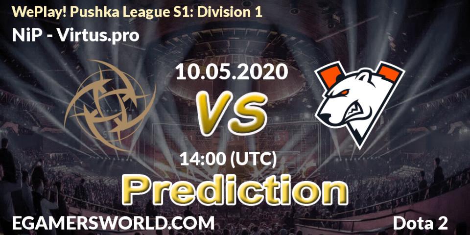 Pronóstico NiP - Virtus.pro. 10.05.2020 at 13:30, Dota 2, WePlay! Pushka League S1: Division 1