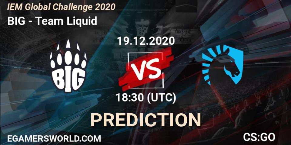 Pronóstico BIG - Team Liquid. 19.12.2020 at 19:20, Counter-Strike (CS2), IEM Global Challenge 2020