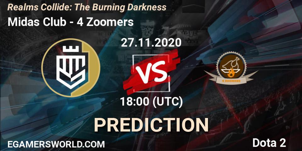 Pronóstico Midas Club - 4 Zoomers. 30.11.2020 at 18:03, Dota 2, Realms Collide: The Burning Darkness