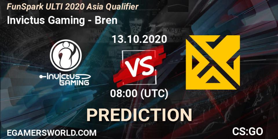 Pronóstico Invictus Gaming - Bren. 13.10.2020 at 08:10, Counter-Strike (CS2), FunSpark ULTI 2020 Asia Qualifier