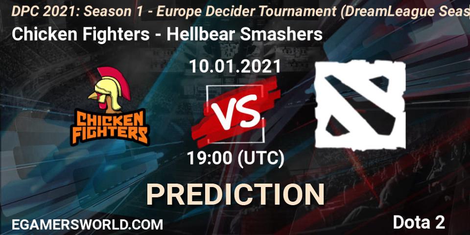 Pronóstico Chicken Fighters - Hellbear Smashers. 10.01.2021 at 19:03, Dota 2, DPC 2021: Season 1 - Europe Decider Tournament (DreamLeague Season 14)