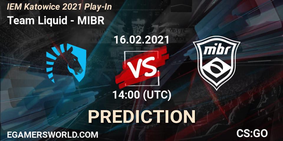 Pronóstico Team Liquid - MIBR. 16.02.2021 at 14:00, Counter-Strike (CS2), IEM Katowice 2021 Play-In