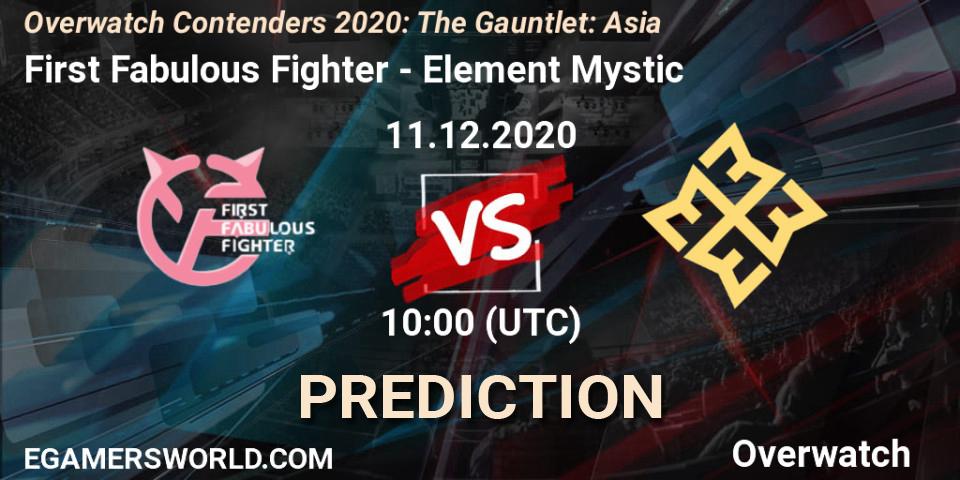 Pronóstico First Fabulous Fighter - Element Mystic. 11.12.20, Overwatch, Overwatch Contenders 2020: The Gauntlet: Asia