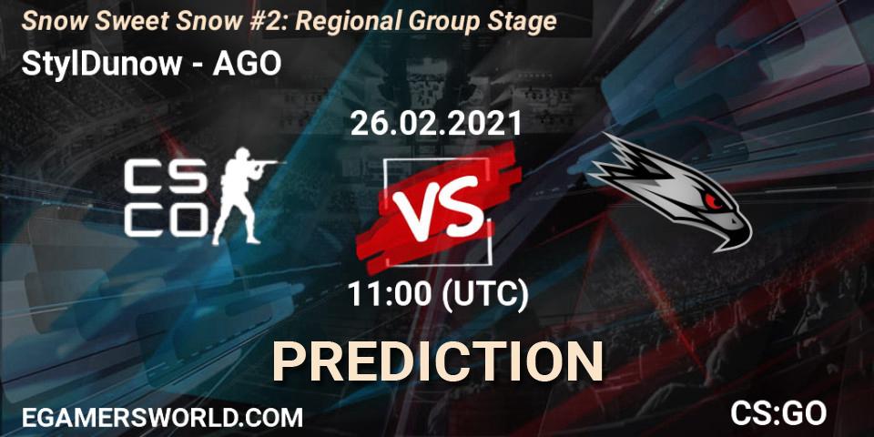 Pronóstico StylDunow - AGO. 26.02.2021 at 11:00, Counter-Strike (CS2), Snow Sweet Snow #2: Regional Group Stage