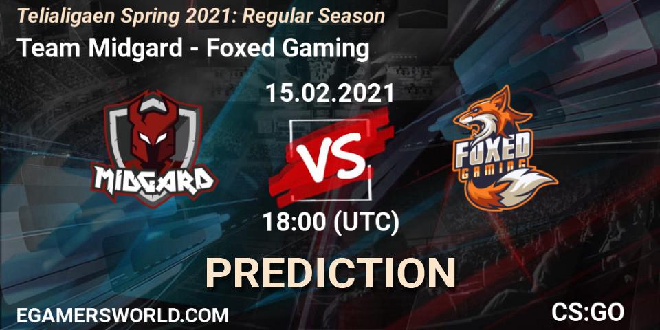 Pronóstico Team Midgard - Foxed Gaming. 15.02.2021 at 18:00, Counter-Strike (CS2), Telialigaen Spring 2021: Regular Season