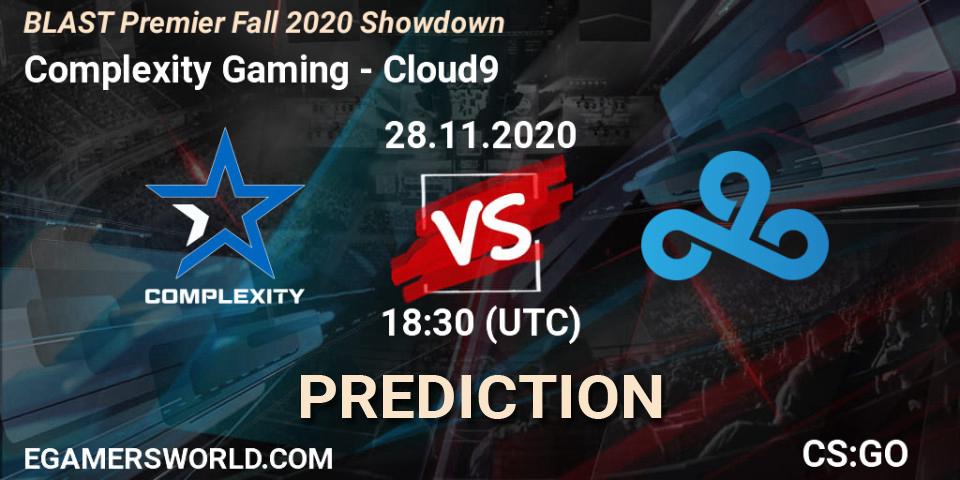 Pronóstico Complexity Gaming - Cloud9. 28.11.2020 at 17:50, Counter-Strike (CS2), BLAST Premier Fall 2020 Showdown