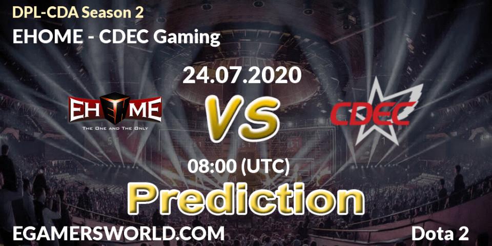 Pronóstico EHOME - CDEC Gaming. 24.07.2020 at 07:48, Dota 2, DPL-CDA Professional League Season 2