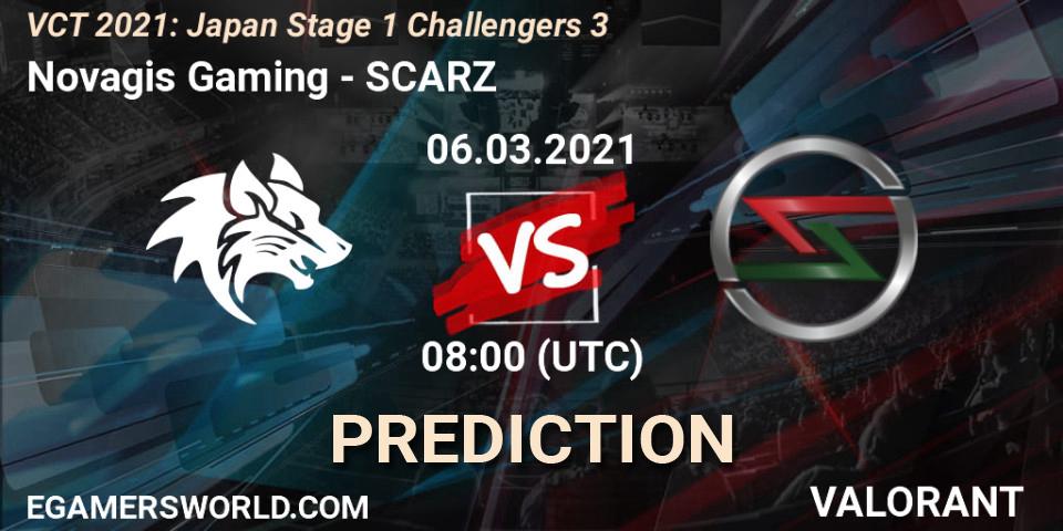 Pronóstico Novagis Gaming - SCARZ. 06.03.2021 at 08:00, VALORANT, VCT 2021: Japan Stage 1 Challengers 3